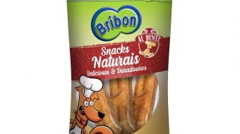 snack de couro para cão ossos