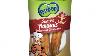 snack de couro para cão ossos