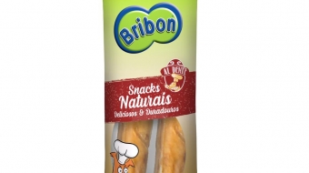 snack de couro para cão ossos