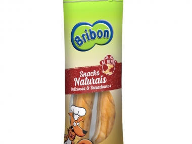 snack de couro para cão ossos