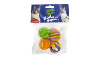 bola de espuma brinquedo para gato brincadeira divertido